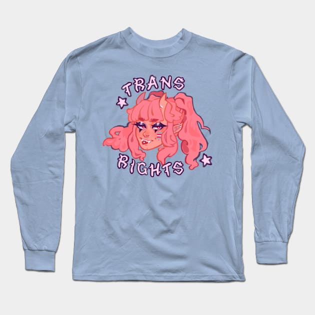 Trans Rights Colette Long Sleeve T-Shirt by Logistic Worms